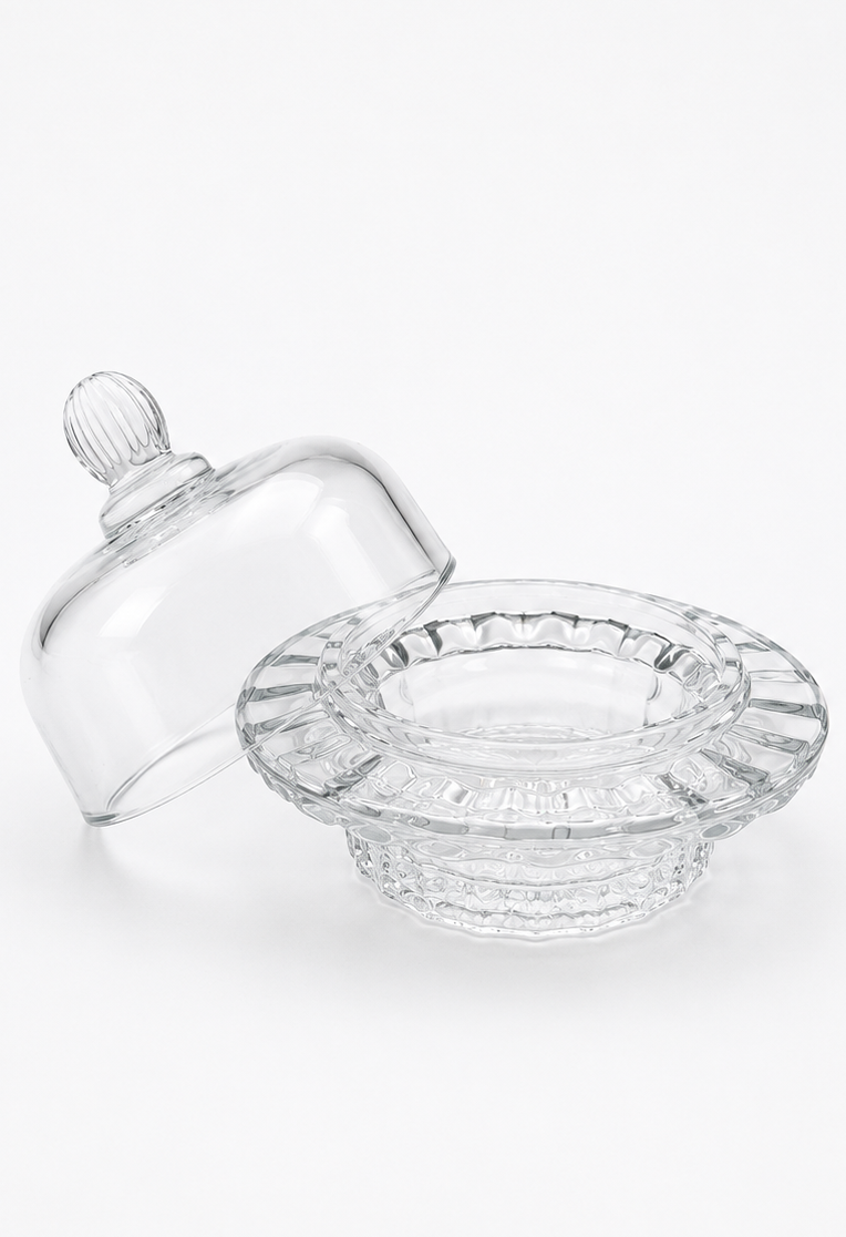Glass Candy Jar — open