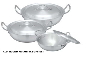 Sonex Alu. Round Karahi 1x3-3pc Set